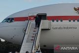 Presiden Prabowo tinggalkan Brasil via Lanud Brasilia-Braselia