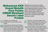 Mahasiswa KKN Unand melatih para pelaku UMKM membuat desain label produk