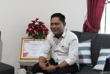 Kepala Badan Badan Mutu Kementerian Kelautan Perikanan (KKP) Kepulauan Bangka Belitung Dedy Arief Henriyanto saat bersilaturahmi ke Kantor LKBN Antara Babel, Selasa (22/7/2025).  kunjungan tersebut dalam rangka mempererat silaturahmi sekaligus mengkokohkan sinergitas antar KKP Babel dan kantor Berita Antara dalam penyampaian informasi yang berkualitas kepada masyarakat.(Antara Foto/Rustam) 