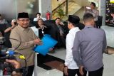 Mantan Menag Yaqut Cholil Qoumas tiba di Gedung Merah Putih KPK