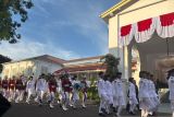 Prabowo pimpin upacara penurunan bendera HUT Ke-80 RI