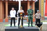Personel TNI, Polri  dan pemerintahan desa Pati gelar apel tiga pilar