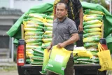 Warga membawa beras Stabilisasi Pasokan dan Harga Pangan (SPHP) yang dibeli dari Dinas Ketahanan Pangan Dan Pertanian Kota Samarinda di Kelurahan Loa Bakung, Samarinda, Kalimantan Timur, Rabu (27/8/2025). Menurut data Perum Bulog secara keseluruhan penyaluran beras SPHP per 25 Agustus 2025 telah dilakukan penyaluran lebih dari 259 ribu ton, dengan rata-rata distribusi harian beras subsidi tersebut mencapai 6-7 ribu ton per harinya. Antara Kaltim/M Risyal Hidayat