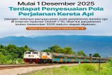 KAI Daop 6 Yogyakarta lakukan penyesuaian jadwal-pola perjalanan KA mulai 1 Desember
