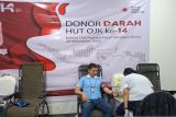 OJK mengumpulkan 123 kantong darah dalam aksi donor darah