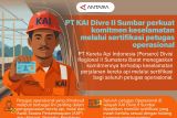 PT KAI Divre II Sumbar perkuat komitmen keselamatan melalui sertifikasi petugas operasional