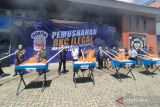 Bea Cukai Kudus memusnahkan 15,91 ton rokok ilegal