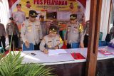 Kapolres Pasaman Barat tinjau pos pelayanan pengamanan natal-tahun baru