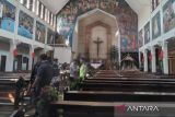 Gegana Polda DIY sterilisasi delapan gereja di Kota Yogyakarta