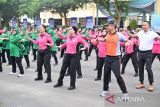 Polda Jambi gelar olahraga bersama TNI - Polri dan masyarakat menuju hari Bhayangkara Ke-80
