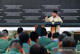 Presiden Prabowo sampaikan taklimat kepada 800 perwira tinggi TNI/Polri