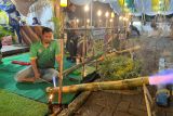 Warga Mainkan Meriam Bambu di Pekan Budaya Tradisional Medan 2026