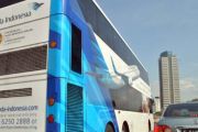 Garuda Promosi di Bus Singapura