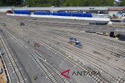 Kereta LRT Sudah Berada Di Depo Jakabaring