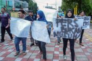 Aksi keprihatinan kekerasan terhadap wartawan