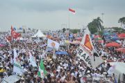 Pendukung Prabowo padati Pelataran BKB Palembang