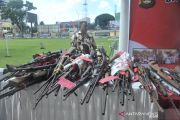 Polda Sumsel sita ratusan senjata api rakitan