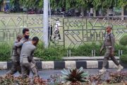Aksi demo menentang UU Cipta Kerja mulai ricuh