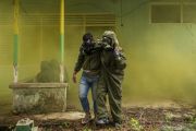 Latihan Evakuasi Korban Ledakan Gas Beracun