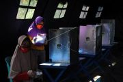 TPS di tempat pengungsian sementara Gunung Merapi