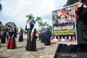 Aksi Palestina dengan ptotokol kesehatan