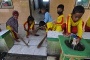 Pengungsi banjir di Klaten