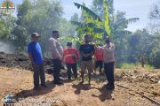 Area produksi tempurung arang di Sekupang  terbakar