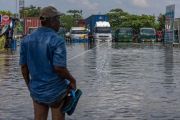 Banjir rob di kawasan Pelabuhan Tanjung Emas Semarang