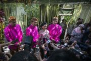 Jumpa pers Presiden usai prosesi siraman calon pengantin