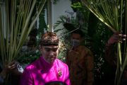 Jumpa pers Presiden usai prosesi siraman calon pengantin