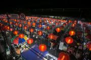 Lampion di kawasan Pasar Gede Solo