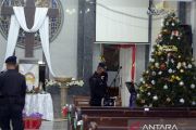 Sterilisasi gereja jelang misa malam Natal