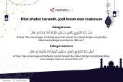 Bacaan niat dan doa sholat tarawih jadi imam dan makmum