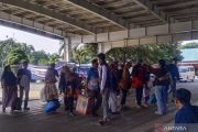 Pemudik pejalan kaki di Bakauheni ramai