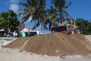 Kuta Beach renovation after abrasion