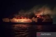 Passenger ship catches fire in Semarang waters