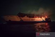 Passenger ship catches fire in Semarang waters