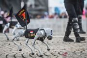 K9 robots perform a parade