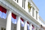 The Presidential Palace is beautified ahead of the Indonesian Independence Day
