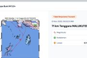 Gempa magnitudo 5,1 guncang Maluku Tenggara