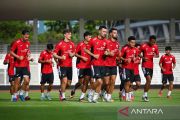 Latihan Timnas Indonesia U-22 jelang lawan Mali