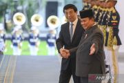 Prabowo hosts China's Wang Huning at Merdeka Palace