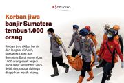 Korban jiwa banjir Sumatera tembus 1.000 orang