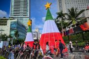 Dekorasi Natal di Bundaran HI Jakarta