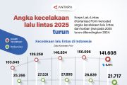 Angka kecelakaan lalu lintas 2025 turun
