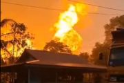Pipa gas PT TGI di Inderagiri Hilir Riau meledak dan terbakar