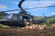TNI gunakan heli percepat penyaluran kebutuhan pokok di Tapanuli Utara