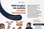 BNN bongkar lab narkoba jaringan internasional