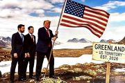 Trump unggah gambar dirinya dengan bendera AS di Greenland