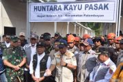 Peresmian huntara Kayu Pasak di Palembayan, Sumatera Barat